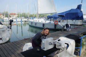Den Lazybag haben wir nachgenäht - 5,3 Meter Naht pro Seite