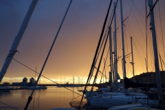 Sonnenuntergang in der Marina